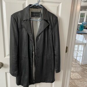 VTG LIKE NEW genuine Leather Gallery Women’s Black blazer Coat Jacket women’s L